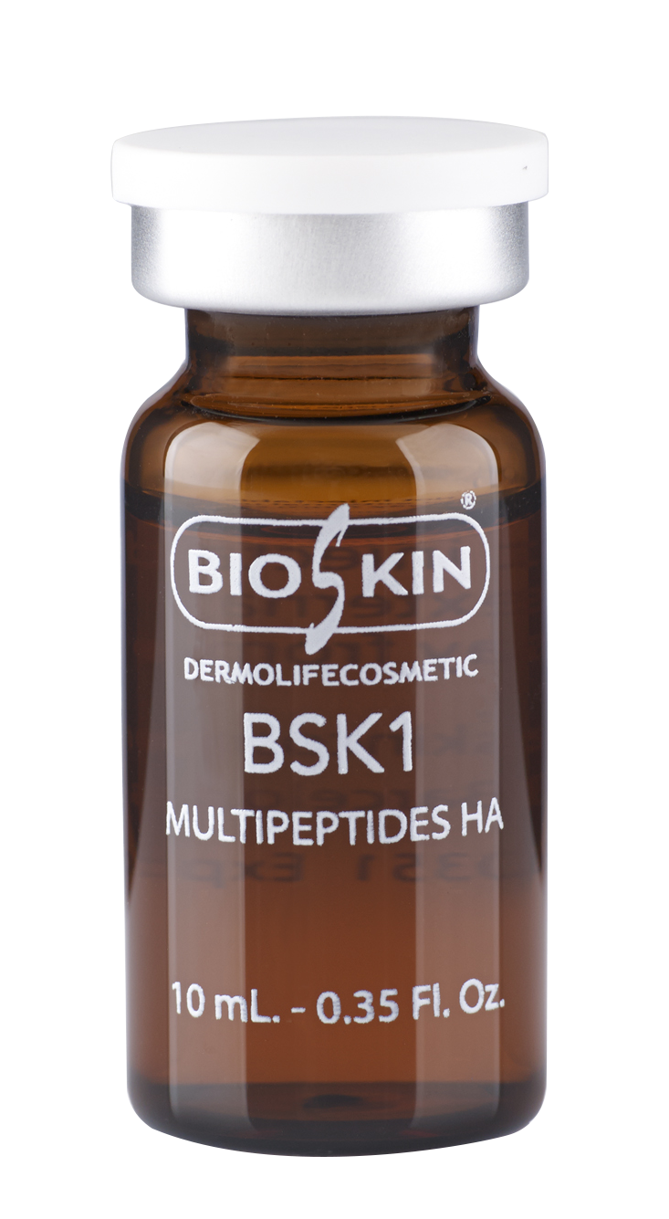 Solución bio-revitalizante BSK1 con multipéptidos y ácido hialurónico — Teresa Ortega
